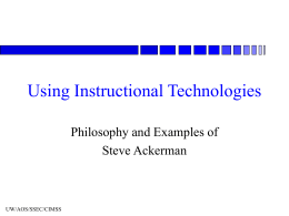 Using Instructional Technologies