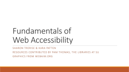 Creating Accessible Web