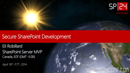 SP24_Eli-Robillard-Secure-SharePoint-Development