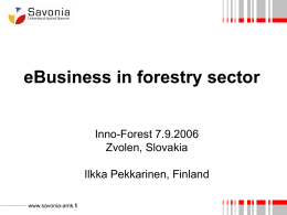 eBusiness in forestry sector