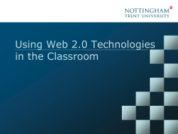 Using Web 2.0 Technologies in the Classroom