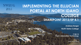 Implementing the Ellucian Portal at North Idaho College