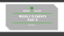 Weebly Elements, Part 2