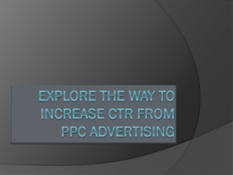 Explore the way to increase CTR from PPC advertising