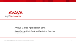 Avaya Cloud Application Link