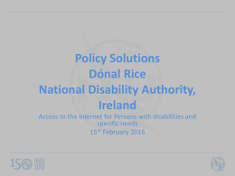 Model ICT Accessibility Policy Report: Module 5: WEB