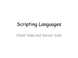 Scripting - Client and Server Sidex