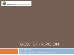 UNIT 3 - REVISION POWERPOINT - ALL TOPICS File