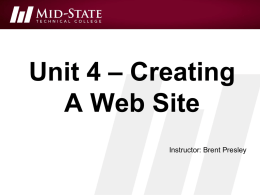 Creating Websites