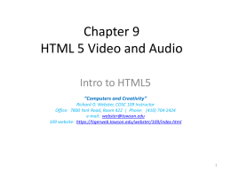 HTML 5 Video and Audio