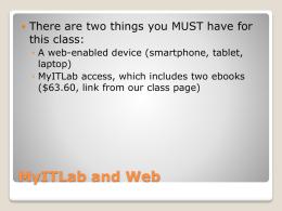 MyITLab intro notes