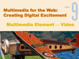 Multimedia for the Web - Computer Information Systems Highway