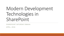 ModernDevTechx - SharePoint Saturday