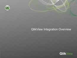 QlikView Integration Overviewx