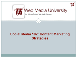 Social Content - Web Media University