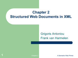 Chapter 2: Structured Web Documents in XML - FORTH-ICS