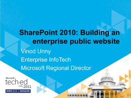 SharePoint 2010: Building an enterprise public website