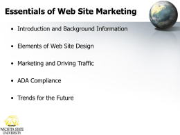 Essentials of Web Site Marketing