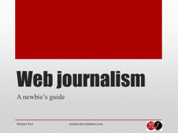 Web journalism