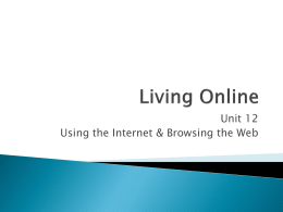 Living Online Chapter 12 2012
