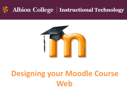 Designing a Moodle Course Webx