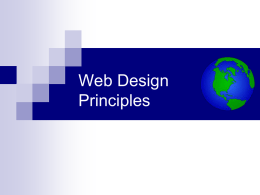 23. Web Design Principles