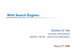 Web Search Engines - Penn Engineering