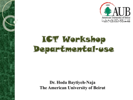 ICT_workshop_PTC.ppsx - American University of Beirut