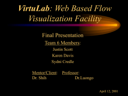 VirtuLab: Web Based Flow Visualization Facility