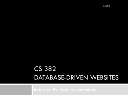 CS 380 Web Programming