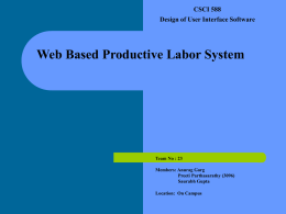 Web Based Productive Labor System