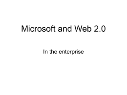 Microsoft and Web 2