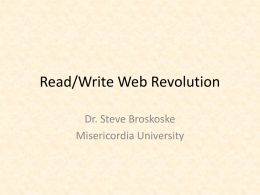 Read/Write Web Revolution