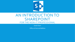 SharePoint PowerPoint - UW Departments Web Server