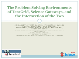 The Problem Solving Environments of TeraGrid, Science Gateways
