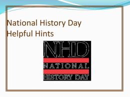 National History Day MLA