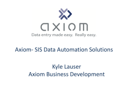 Axiom - Student Information System Data Automation
