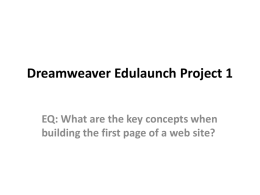 Dreamweaver Edulaunch Project 1 - WPHS