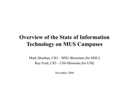 IT plans - Montana University System
