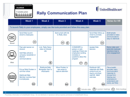 5-week communication plan