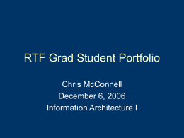RTF Grad Student Portfolio - University of Texas School of Information