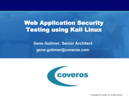 Web Security Testing with Kali Linux