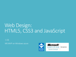 Web Design: HTML5, CSS3 and javascript