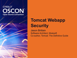 Tomcat Webapp Security Presentation