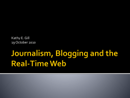 Journalism and Blogging