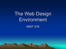 Web Design Considerations
