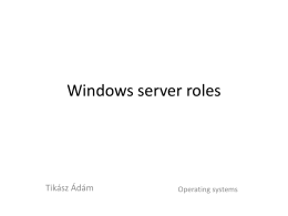 Windows szerver szolgáltatások