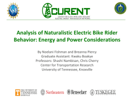 Analysis of Naturalistic Electric Bike Rider Behavior: Energy and