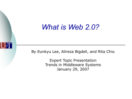 Web 2.0, Jan. 29, 2007