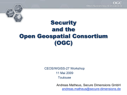 Security and the Open Geospatial Consortium - wgiss